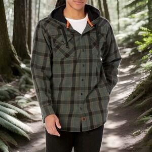 Legendary Outfitters Hooded Jacket Size S Lumberjack Flannel Snap Button(s) NWOT